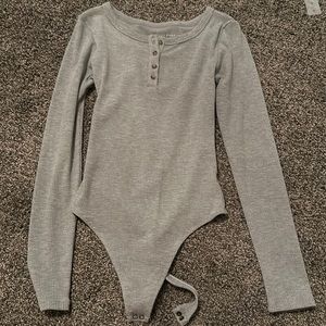 Medium grey American Eagle bodysuit